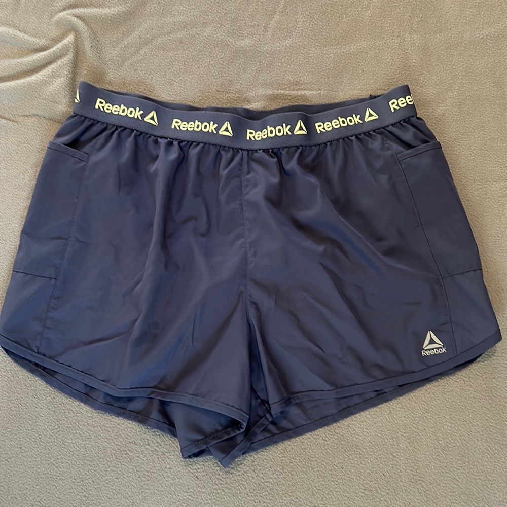 Reebok athletic shorts blue
